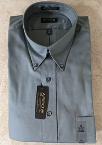 Arrow Cotton Bayleaf Large 16 32/33, Wrinkle Free PinPoint, New Free Shipping - Picture 1 of 5