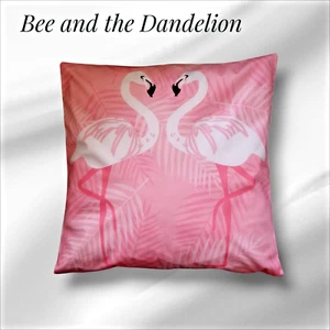 Cute Flamingo Pink  Plush Cushion COVER  45cms X 45cms - Picture 1 of 5
