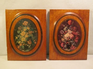 Due più Vecchi Quadro Floreale/Addobbo Floreale su Legno Come Decorazione - Foto 1 di 6