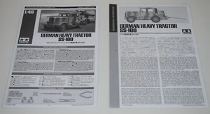 TAMIYA SS-100 TRACTOR 32593 ⭐PARTS⭐ INSTRUCTION BOOKLET & PLACEMENT GUIDE 1/48 - Picture 1 of 3