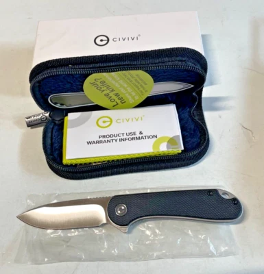 Civivi Elementum Folding Knife 2.96in D2 Steel Black G10 Handles C907A - Image 1 of 4