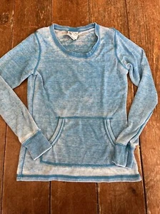 J. America - Ladies' Zen Thermal Long Sleeve T-Shirt - Size M Blue - Picture 1 of 5