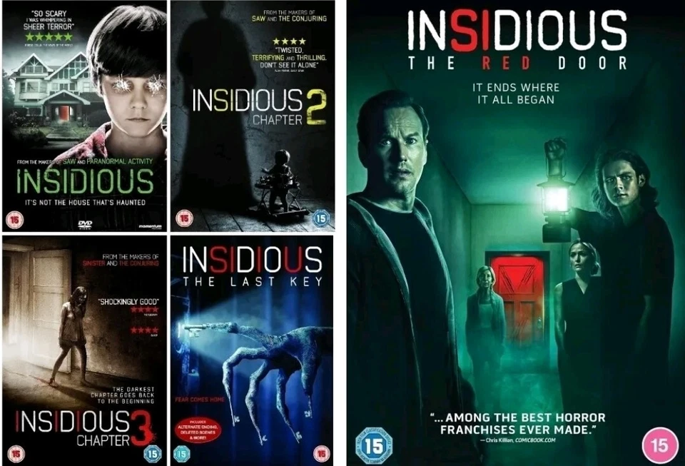 INSIDIOUS Complete 1-5 DVD Movie PART 1 2 3 4 5 Film Collection DVD Last Key Red - Image 1 of 1
