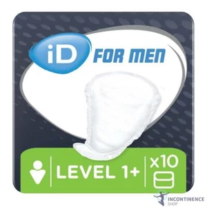 1x iD for Men Power Dry Incontinence Pads - Level 1+ - 385ml (Pack of 10) - Picture 1 of 3