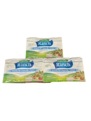 3 PACKS OF HIDDEN VALLEY RANCH 3.2 OZ MAKES 1 GALLON SAUCE MIX -  FREE SHIPPING - Image 1 of 4