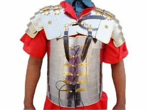 Tubería de latón Lorica Segmentata con correa de cuero armadura medieval recreación SCA - Imagen 1 de 1