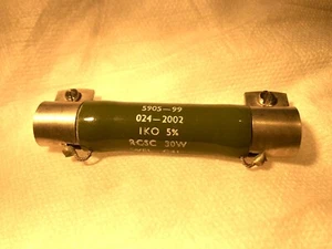 VINTAGE RADIOSPARES WIRE WOUND RESISTOR 30 WATT 1k OHMS (NOS) - Picture 1 of 1
