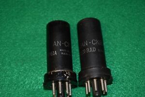 6F6 JAN CKR VT-66 Ken Rad Metal Audio Receiver Guitar Vacuum Tubes Tested Pair 