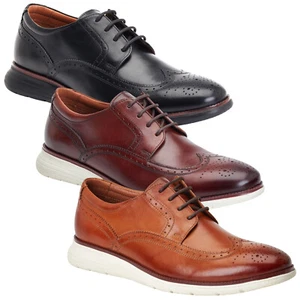 Zapatos Base London Para Hombres Flight Brogue Cuero Cómodos Semi-Casuales Inteligentes Formales - Imagen 1 de 16