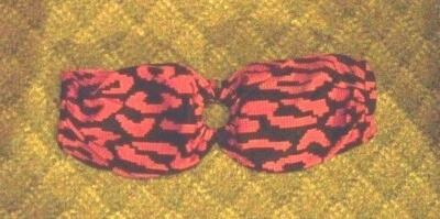 Top de bikini bongo negro y rosa sin tirantes para mujer talla pequeña ¡¡EXCELENTE ESTADO USADO!!! Foto 1 de 2