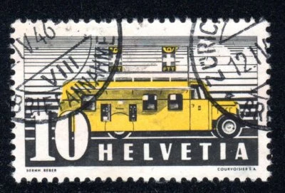 Suiza SC# 237 1937 - Oficina de correos móvil - Usado Foto 1 de 2