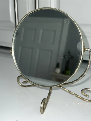 Vintage Ornate Gold Tilting Vanity Stand Mirror Swivel Victorian Art Nouveau Cover