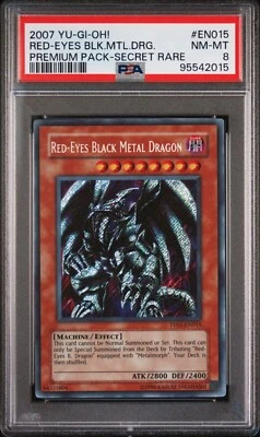 Red Eyes Black Metal Dragon PP01 PSA 8 Secret Rare Misprint Error #EN015 2007 - Image 1 of 2