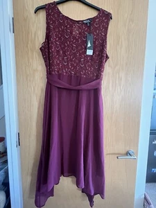 New With Tags Billy And Bloom Dark Rose Size 18 Formal Dress - Picture 1 of 4