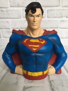 OFFICIAL DC COMICS : SUPERMAN BUST PVC FIGURE : SAVINGS BANK : COIN MONEY BOX - Picture 1 of 12