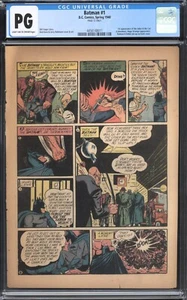 Batman #1 (Page 12 Only) 1st App. Joker Catwoman Robin DC Comic CGC 1940 - Picture 1 of 1
