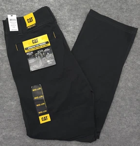 NEW CAT Operator Flex Trouser Cargo Pants 32x34 Black Stretch Workwear NWT - Picture 1 of 13