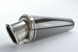 CBR600 FX-FY 99-00 SP Engineering Carbon Fibre Round Big Bore XL Exhaust - Picture 1 of 4