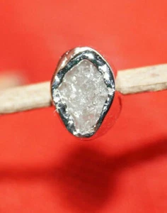 Colgante de plata 925 con diamante gris natural sin cortar en bruto de 1,09... - Bild 1 von 3