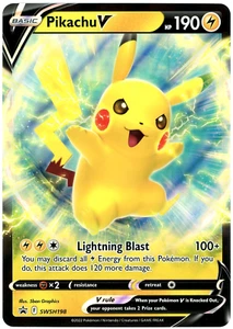 Pokemon TCG Pikachu V (OVERSIZED) SWSH198 Jumbo Cards Holo - Picture 1 of 1