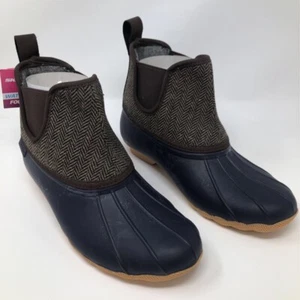 Skechers Pond Staying Dry Damen-Stiefeletten Entenstiefel Booties braun schwarz Gummi 8 - Bild 1 von 9