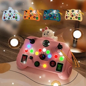Baby Busy Board Montessori Sensory Toy Circuit Light Led Switch Educational Toy - Picture 1 of 14