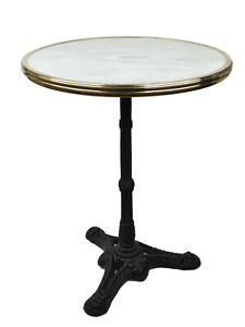 20" FRENCH WHITE MARBLE BISTRO TABLE, B-STOCK - FREE SHIPPING ! #1409