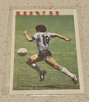 Diego Maradona Question Of Sport 1987 card FOOTBALL CARD - Image 1 of 2