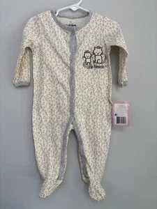 NWT Duck Duck Goose 6-9 Mon Sleep Playwear Animal Print Little Princess Cats - Picture 1 of 3