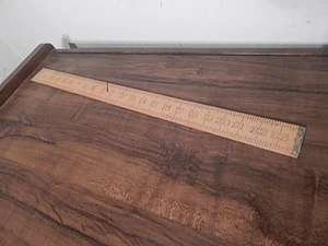 VINTAGE NO 1136 BUCHSBAUM JUSTUS & ROE 24 ZOLL HOLZLINEAL INTERNATIONALER VERKAUF - Bild 1 von 6