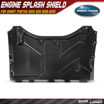 Rear Lower Side Black Plastic Engine Splash Shield for Smart Fortwo 2010-2015 - Image 1 of 4