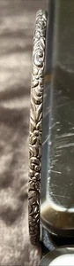 VINTAGE STERLINGSILBER 925 DIAMANTSCHLIFF STRUKTUR ARMREIF 10 GRAMM - Bild 1 von 5