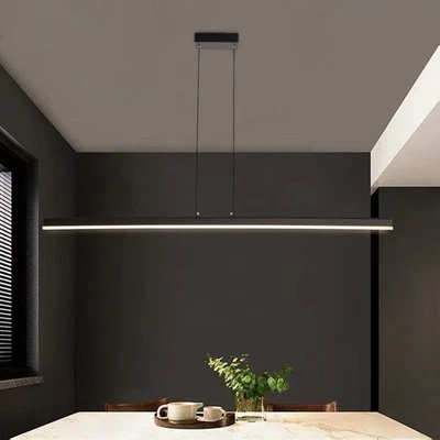 Dimmable 47-inch Linear LED Pendant Light Modern Kitchen Island Chandelier - Image 1 of 4