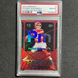 2024 PANINI OSSIDIANA INIZIALI ATOMICHE ROSSE #2 PATRICK MAHOMES II /75 PSA 10 GEM MT - Foto 1 di 3