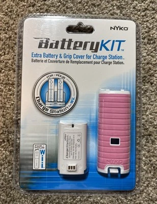 New Nyko Battery KIT for Wii Controller Extra Battery & Grip Cover  Pink - Image 1 of 3