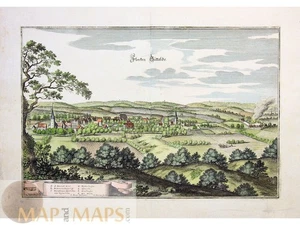 Germany Niedersachsen Gittelde 1654 – Antique Town View Engraving by Merian - Picture 1 of 1