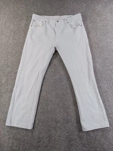 Levis 501 Straight Fit 38x30 Herren Denim Jeans Weiß Baumwolle - Bild 1 von 15