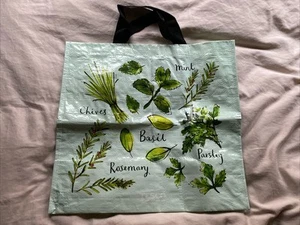 Tesco UK 16"x15" Reusable Shopping Bag Herbs Basil Chives Mint Parsley Rosemary - Picture 1 of 4