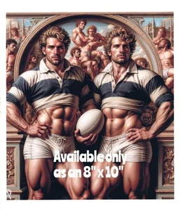 Handsome Beefcake Men from Yesteryear Fantasy 8x10 Photo Photograph Reprint 439 - Picture 1 of 1