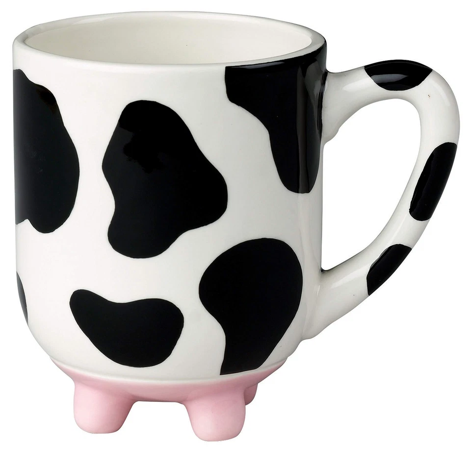 Boston Warehouse 66618 Udderly Cow Coffee Mug With Non-skid Silicone Feet Udder