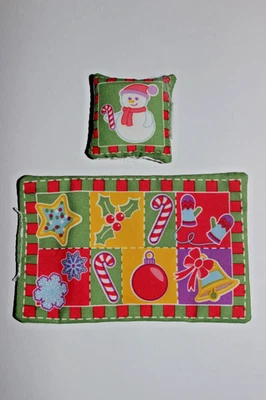 Fisher Price Loving Family Dollhouse Rug Throw Pillow Christmas Spring Barbie - Image 1 of 4