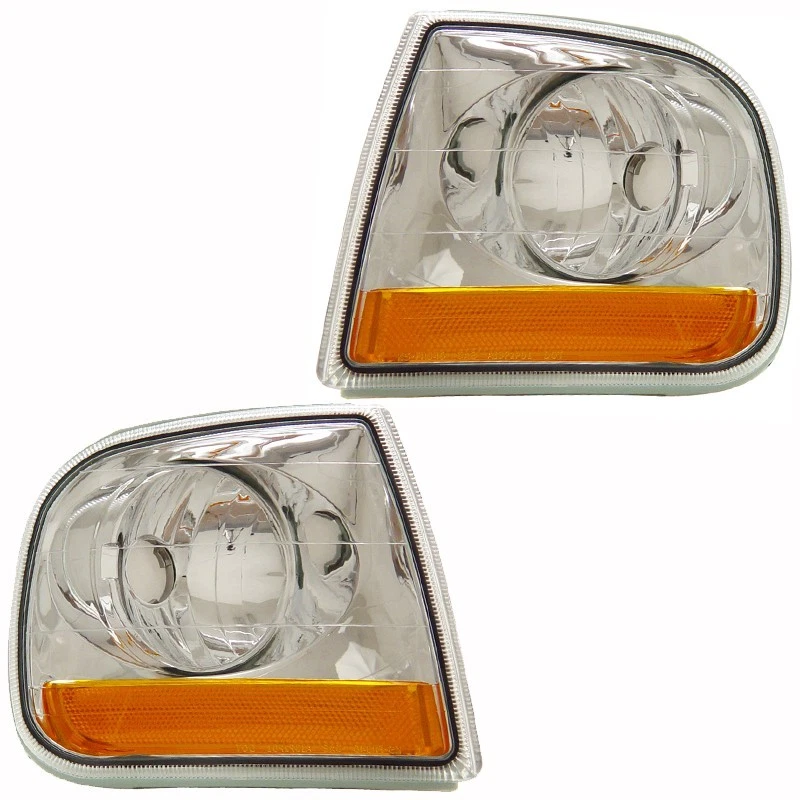 Luces de señalización de esquina transparentes cromadas lámparas para Ford F150 97-02 Expedition 1997-2003 Foto 1 de 1