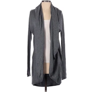 Naked Princess Wool Cashmere Blend Knit Shawl Collar Cardigan Duster Grey Small - Picture 1 of 5