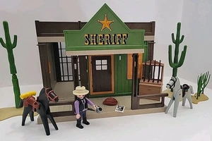 Vintage Playmobil Sheriff's Office 3786 Western + Extras 1980-1990s - Picture 1 of 10