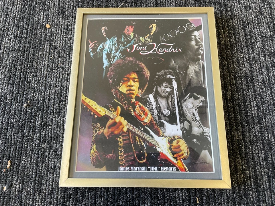 Jimi Hendrix Framed Collage Art Print Poster James Marshall Hendrix Tribute - Image 1 of 4