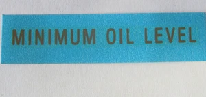 DECAL - MINIMUM OIL LEVEL GOLD WATER SLIDE TRANSFER NORTON OIL TANK  X  2 - Picture 1 of 1