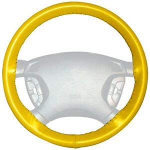Wheelskins Yellow Genuine Leather Steering Wheel Cover for BMW (Size AXX)
