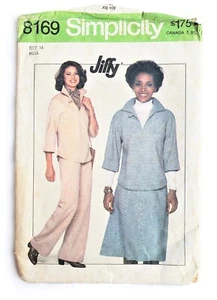 Vintage Sewing Pattern Top Pants Skirt Miss 14 (M) 1970s Simplicity 8169 Hippie - Picture 1 of 3