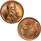 1955-S Gem Red BU US Lincoln Wheat Cent Penny Free S&H avec suivi 2578