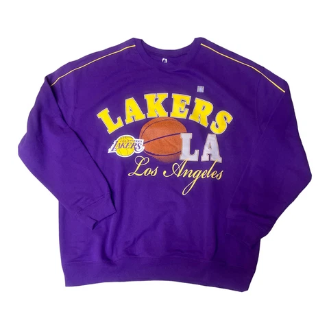 Los Angeles Lakers Pullover Sweatshirt Womens XXL 2XL Purple NBA Basketball Cover